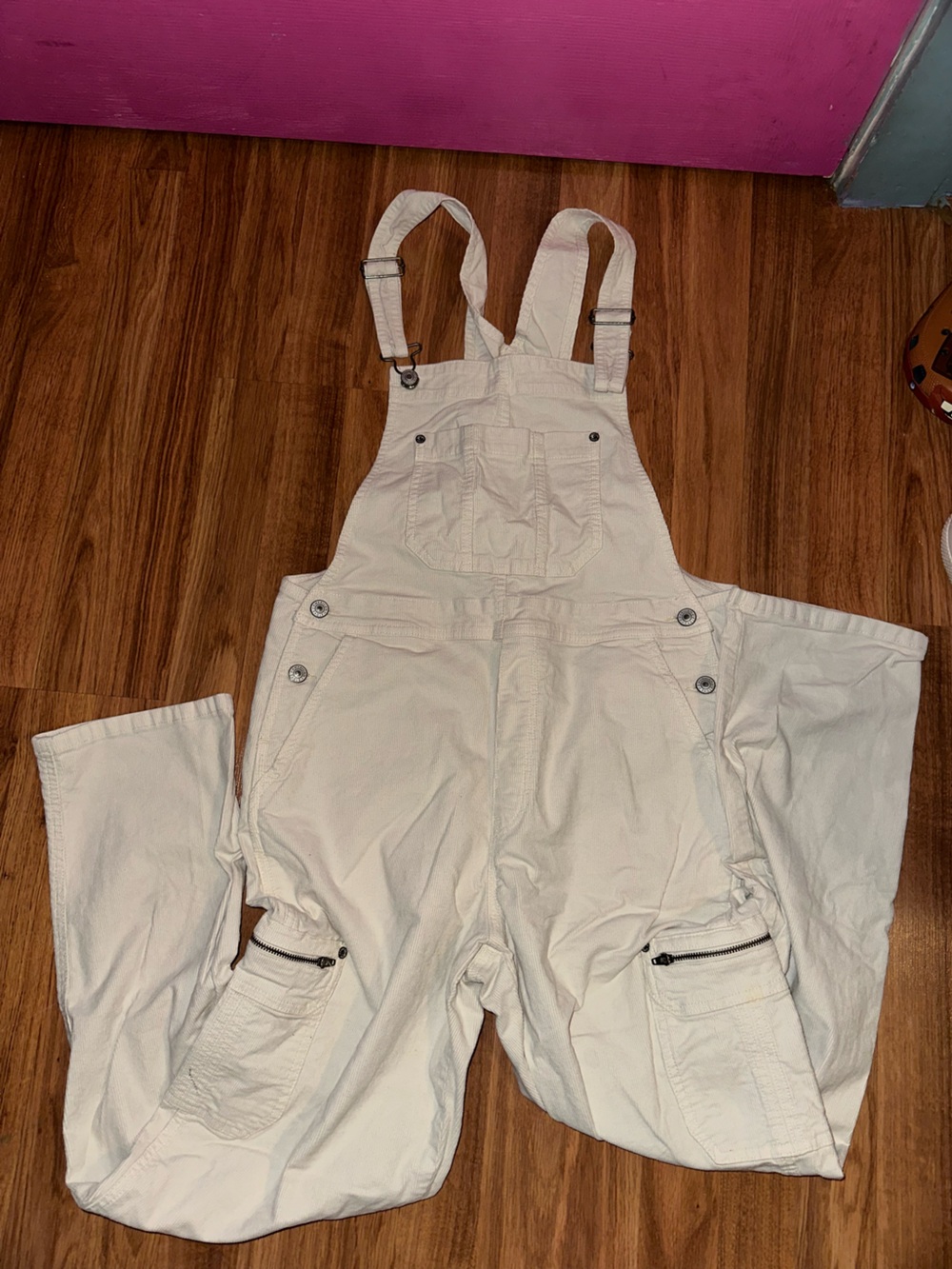 American Eagle Stretch Corduroy Straight Cargo Overall